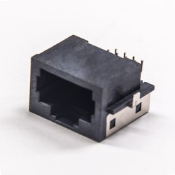 RJ45 Modular Inline Coupler Shielded Through Hole SMT Type