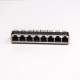 RJ45 Multi Connector 1x8 Port Modular Jack 10P8C Shielded with EMI PCB Mount RJ45 Multi Connector 1x8 Port Modular Jack 10P8C Shielded with EMI PCB Mount