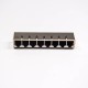 RJ45 Multi Connector 1x8 Port Modular Jack 10P8C Shielded with EMI PCB Mount RJ45 Multi Connector 1x8 Port Modular Jack 10P8C Shielded with EMI PCB Mount