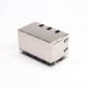 RJ45 Multi Connector 8 Port Shielded Jack Right Angled with EMI Through Hole RJ45 Multi Connector 8 Port Shielded Jack Right Angled with EMI Through Hole