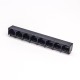 RJ45 Multi Port Jack 1*8 Multiple Port Black Plastic Through Hole PCB Mount RJ45 Multi Port Jack 1*8 Multiple Port Black Plastic Through Hole PCB Mount