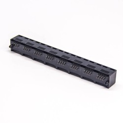 RJ45 Multi Port Jack 1*8 Multiple Port Black Plastic Through Hole PCB Mount