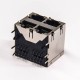 RJ45 Multi Socket 2x2 Port Shielded Jack Network Connector with EMI PCB Mount RJ45 Multi Socket 2x2 Port Shielded Jack Network Connector with EMI PCB Mount