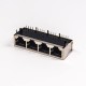 RJ45 Multiple Port Connectors 1x4 Shielded Jack Network Through Hole RJ45 Multiple Port Connectors 1x4 Shielded Jack Network Through Hole