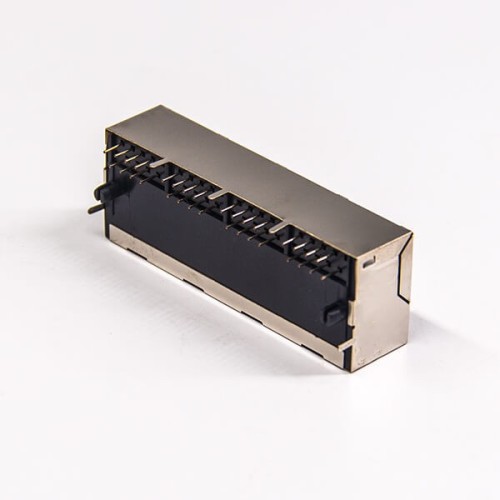 RJ45 Multiple Port Connectors 1x4 Shielded Jack Network Through Hole RJ45 Multiple Port Connectors 1x4 Shielded Jack Network Through Hole