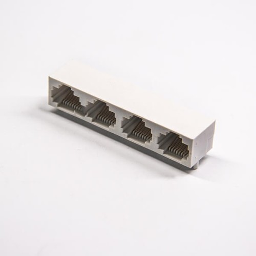 RJ45 Multiport Coupler 8p8c Right Angled Plastic PCB Mount RJ45 Multiport Coupler 8p8c Right Angled Plastic PCB Mount