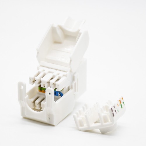 RJ45 Network Interface Unshielded Single Port CAT6A Straight 8 Pin RJ45 Jack RJ45 Network Interface Unshielded Single Port CAT6A Straight 8 Pin RJ45 Jack