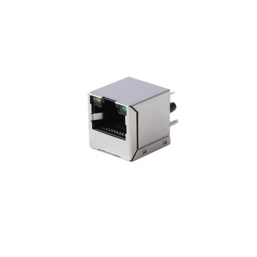 RJ45 Network Jack Connector Nickel Plated Shield With Led RJ45 Network Jack Connector Nickel Plated Shield With Led