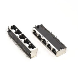 RJ45 Order Connector 8P8C Socket Shield Without LED 1X5 Port
