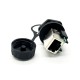 RJ45 Panel Mount Waterproof Connector Shielded Front Mount Female IP67 NEMA 6P Cover RJ45 Panel Mount Waterproof Connector Shielded Front Mount Female IP67 NEMA 6P Cover