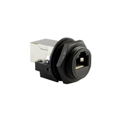 RJ45 Panel Mount Waterproof Connector Shielded Front Mount Female IP67 NEMA 6P Cover 5pcs RJ45 Panel Mount Waterproof Connector Shielded Front Mount Female IP67 NEMA 6P Cover 5pcs