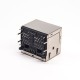 RJ45 PCB LED 2*2 Right Angled Through Hole for PCB Mount with EMI RJ45 PCB LED 2*2 Right Angled Through Hole for PCB Mount with EMI