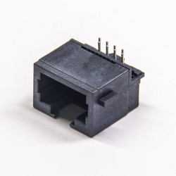 RJ45 PCB Mount Ethernet Sockets Right Angle Without Filtered Plastic DIP Type