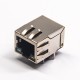 RJ45 PCB Mount Socket with EMI and leds 8p8c Right Angled RJ45 PCB Mount Socket with EMI and leds 8p8c Right Angled