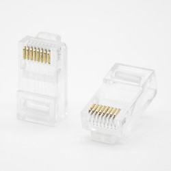 RJ45 Plug Cable Male Straight Unshielded 8 Pin Plug For CAT5 Cat5E Cat6 Cat7 Cat8