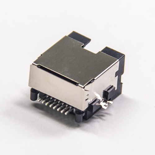 RJ45 Port Ethernet 90 Degree Shielded Offset Type Without LED Without Filtered RJ45 Port Ethernet 90 Degree Shielded Offset Type Without LED Without Filtered