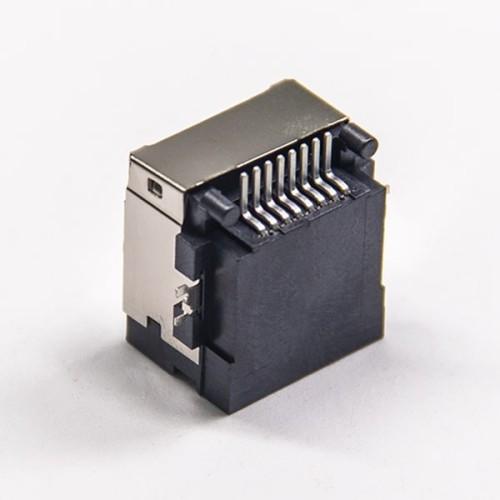 RJ45 Port Ethernet 90 Degree Shielded Offset Type Without LED Without Filtered RJ45 Port Ethernet 90 Degree Shielded Offset Type Without LED Without Filtered