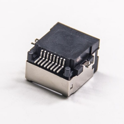 RJ45 Port Ethernet 90 Degree Shielded Offset Type Without LED Without Filtered RJ45 Port Ethernet 90 Degree Shielded Offset Type Without LED Without Filtered