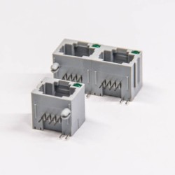 RJ45 Port Ethernet Modualr Connector 1x3 Right Angled Through Hole Unshielded