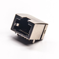 RJ45 Port Horizontal Type 90 Degree 8P8C Through Hole PCB Mount Shielded Jack 20pcs