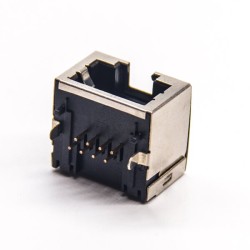 RJ45 Port Horizontal Type 90 Degree 8P8C Through Hole PCB Mount Shielded Jack 20pcs