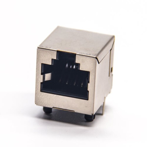 RJ45 Port Right Angled Female Single 8P8C with Shield without LED DIP PCB Mount RJ45 Port Right Angled Female Single 8P8C with Shield without LED DIP PCB Mount