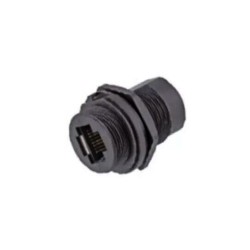 RJ45 Receptacle Jack Panel Mount Connector for Front Installation