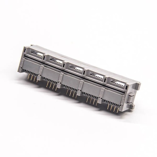 RJ45 Right Angle Coupler 1*5 Port Through Hole for PCB Mount Unshielded Jack 20pcs RJ45 Right Angle Coupler 1*5 Port Through Hole for PCB Mount Unshielded Jack 20pcs