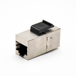 RJ45 Shielded Connector CAT6 8P8C Single Port Straight Network Module Jack
