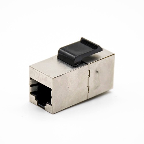 RJ45 Shielded Connector CAT6 8P8C Single Port Straight Network Module Jack RJ45 Shielded Connector CAT6 8P8C Single Port Straight Network Module Jack