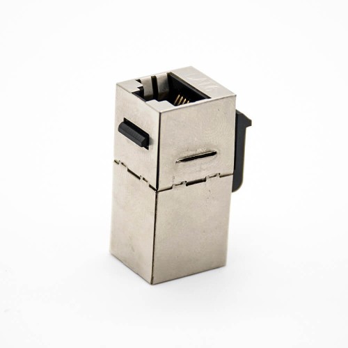 RJ45 Shielded Connector CAT6 8P8C Single Port Straight Network Module Jack RJ45 Shielded Connector CAT6 8P8C Single Port Straight Network Module Jack
