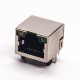 RJ45 Shielded Connector Single Port Angled Through Hole with LED RJ45 Shielded Connector Single Port Angled Through Hole with LED