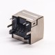 RJ45 Shielded Connector Single Port Angled Through Hole with LED RJ45 Shielded Connector Single Port Angled Through Hole with LED