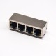 RJ45 Shielded Coupler Muti-port 1×4 Right Angled with leds RJ45 Shielded Coupler Muti-port 1×4 Right Angled with leds