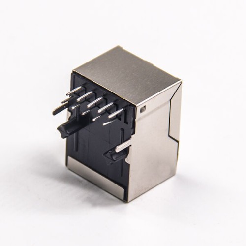 RJ45 Single Port Female Connector 8p8c Shieled Through Hole RJ45 Single Port Female Connector 8p8c Shieled Through Hole