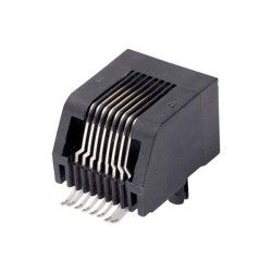RJ45 SMT Connector 8P8C Socket Communication Network Port Unshield without Led