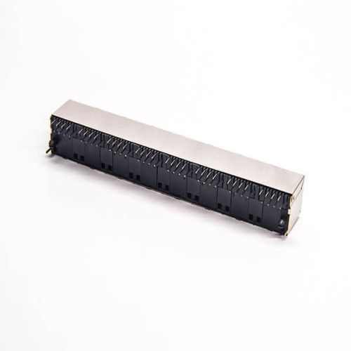 RJ45 Socket 8 Port PCB Through Hole Ethernet Network Connector Shielded RJ45 Socket 8 Port PCB Through Hole Ethernet Network Connector Shielded