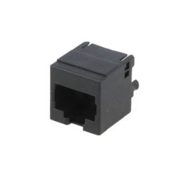RJ45 Socket Connector Modular Grey Plastic 180 Degree PCB Mount Without Led 20（PCS）