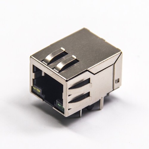 RJ45 Socket Connector with leds and EMI Right Angled Shieled Jack RJ45 Socket Connector with leds and EMI Right Angled Shieled Jack