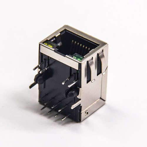 RJ45 Socket Connector with leds and EMI Right Angled Shieled Jack RJ45 Socket Connector with leds and EMI Right Angled Shieled Jack