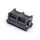 RJ45 Socket PCB Mount 180 Degree 2 Port Unshielded Black Plastic Through Hole RJ45 Socket PCB Mount 180 Degree 2 Port Unshielded Black Plastic Through Hole