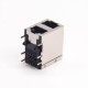 RJ45 Stacked Jack Dual Port Modular Connector Right Angled without Filtered RJ45 Stacked Jack Dual Port Modular Connector Right Angled without Filtered