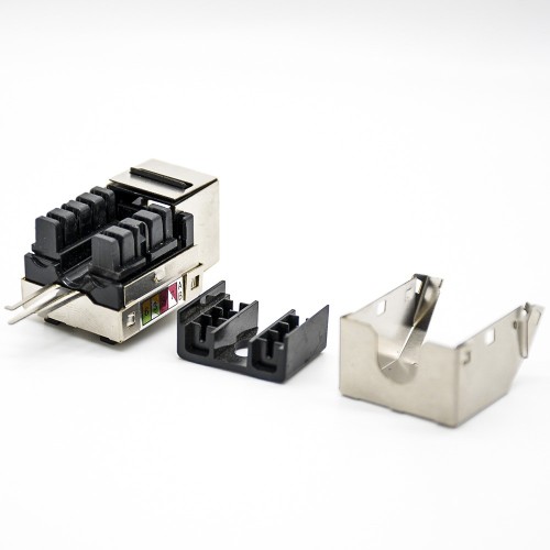 RJ45 STP Cat6 90 Keystone Jack 110 IDC Type 8P8C Single Port Shielded Network Module RJ45 STP Cat6 90 Keystone Jack 110 IDC Type 8P8C Single Port Shielded Network Module
