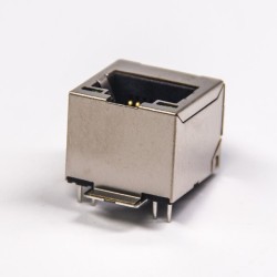RJ45 Straight Connector 8P8C 180 Degree SMT Type PCB Mount without LED