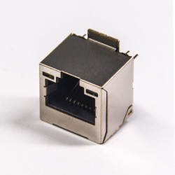 RJ45 Straight Connector 8P8C 180 Degree SMT Type PCB Mount without LED