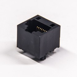 RJ45 Straight Coupler Single Port 8P8C Plastic Unshielded Connector without LED