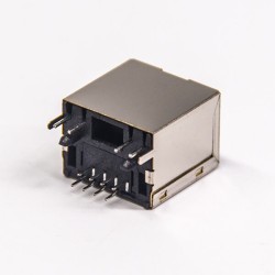 RJ45 Straight Socket Moduler Ethernet Network Connector DIP Type with LED
