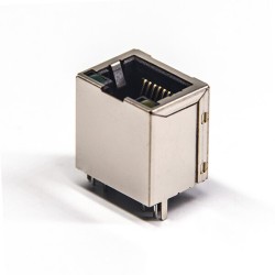 RJ45 Straight Socket Moduler Ethernet Network Connector DIP Type with LED