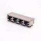 RJ45 Surface Mount Network Jack 4 Port Shielded Connector with EMI DIP PCB Mount RJ45 Surface Mount Network Jack 4 Port Shielded Connector with EMI DIP PCB Mount