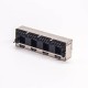 RJ45 Surface Mount Network Jack 4 Port Shielded Connector with EMI DIP PCB Mount RJ45 Surface Mount Network Jack 4 Port Shielded Connector with EMI DIP PCB Mount